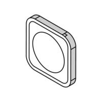 Schreibtisch Timer Küche Kochgeschirr isometrisch Symbol Vektor Illustration