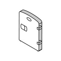 Mini Kühlschrank Garage Werkzeug isometrisch Symbol Vektor Illustration