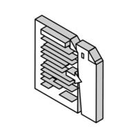 klara dokumentera papper isometrisk ikon vektor illustration
