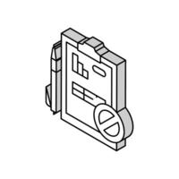 Zustimmung ablehnen isometrisch Symbol Vektor Illustration