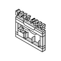 plikt fri affär isometrisk ikon vektor illustration