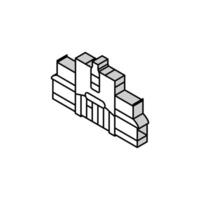 flaska affär isometrisk ikon vektor illustration