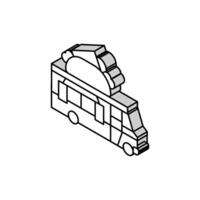 Essen LKW Geschäft isometrisch Symbol Vektor Illustration