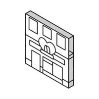 boutique affär isometrisk ikon vektor illustration