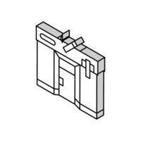 Tabakhändler Geschäft isometrisch Symbol Vektor Illustration