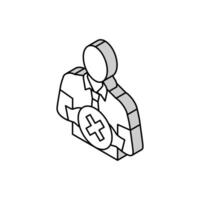 Mitarbeiter ablehnen isometrisch Symbol Vektor Illustration