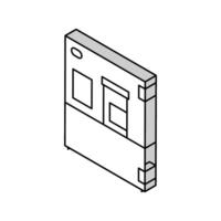 medicin fabrik maskin isometrisk ikon vektor illustration