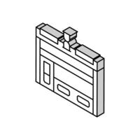 Müll Geschäft Geschäft isometrisch Symbol Vektor Illustration