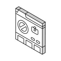 prenumeration annullering isometrisk ikon vektor illustration