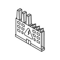 industriell Elektrizität isometrisch Symbol Vektor Illustration