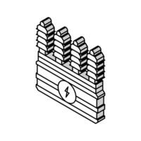 Energie Elektrizität isometrisch Symbol Vektor Illustration