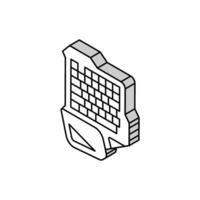 Tastatur Spielen pc isometrisch Symbol Vektor Illustration