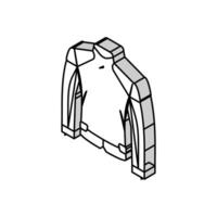 läder jacka hipster retro isometrisk ikon vektor illustration