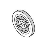 Rennen Reifen Fahrzeug Auto isometrisch Symbol Vektor Illustration