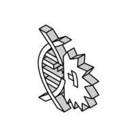 genetisch Mutationen Biochemie isometrisch Symbol Vektor Illustration