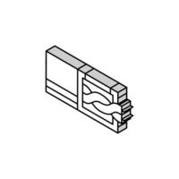 Kabel Kanal Hardware- Möbel passend zu isometrisch Symbol Vektor Illustration