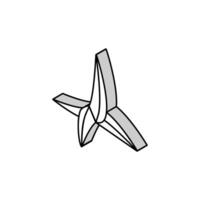 caltrops Waffe Militär- isometrisch Symbol Vektor Illustration