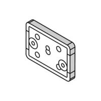 tabell hockey styrelse isometrisk ikon vektor illustration