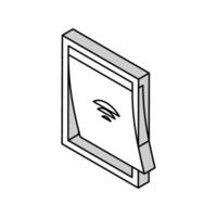 Clever Haustier Tür Zuhause isometrisch Symbol Vektor Illustration