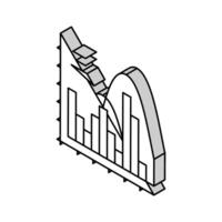 statistik matematik vetenskap utbildning isometrisk ikon vektor illustration