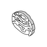kanel bulle mat måltid isometrisk ikon vektor illustration