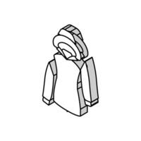 Winter Mantel Jahreszeit isometrisch Symbol Vektor Illustration