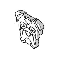 Boxer Hund Hündchen Haustier isometrisch Symbol Vektor Illustration