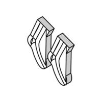 Socken Stricken wolle isometrisch Symbol Vektor Illustration
