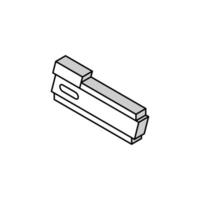 Nachrichten Ticker Medien isometrisch Symbol Vektor Illustration