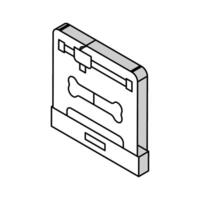 3d gedruckt Knochen Zukunft Technologie isometrisch Symbol Vektor Illustration