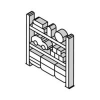 Lager Veranstalter Spielzeug Baby isometrisch Symbol Vektor Illustration