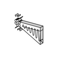 gamma strålar kärn energi isometrisk ikon vektor illustration