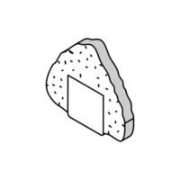 Onigiri japanisch Essen isometrisch Symbol Vektor Illustration