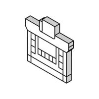 tidningskiosk Nyheter media isometrisk ikon vektor illustration