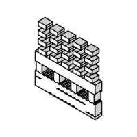 Marine Korrosion testen isometrisch Symbol Vektor Illustration