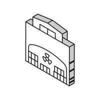 radioaktiv avfall behandling kärn energi isometrisk ikon vektor illustration