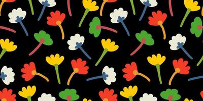 Vektor Hand gezeichnet Blumen. nahtlos Muster zum Textil- Design, Hintergrund, Schreibwaren, Zuhause Dekor, Verpackung, Hintergrund, Kunst und Kunsthandwerk.