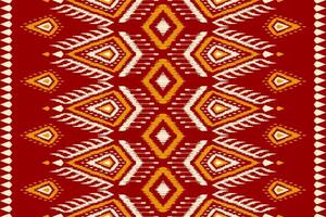 etnisk ikat sömlös mönster traditionell. matta stam- stil. aztec prydnad skriva ut. vektor