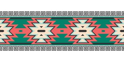 aztekisch Stammes- geometrisch ethnisch nahtlos Muster. ethnisch orientalisch Streifen Rand Ornament Vektor. Jahrgang einheimisch amerikanisch afrikanisch Mexikaner. traditionell Ornament. Design Textil, Stoff, Teppich, Verpackung. vektor