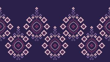 traditionell etnisk motiv ikat geometrisk tyg mönster korsa stitch.ikat broderi etnisk orientalisk pixel violett lila bakgrund. abstrakt, vektor, illustration. textur, halsduk, dekoration, tapeter. vektor