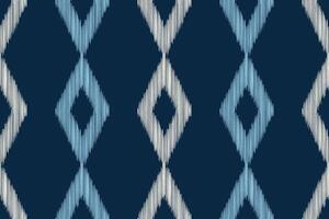 traditionell etnisk ikat motiv tyg mönster geometrisk stil.afrikansk ikat broderi etnisk orientalisk mönster blå bakgrund tapet. abstrakt, vektor, illustration.texture, ram, dekoration. vektor