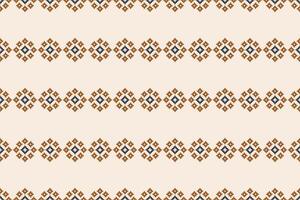 traditionell ethnisch Motive Ikat geometrisch Stoff Muster Kreuz Stich.ikat Stickerei ethnisch orientalisch Pixel braun Sahne Hintergrund. abstrakt, vektor, illustration. Textur, Schal, Dekoration, Tapete. vektor