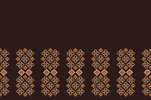 traditionell ethnisch Motive Ikat geometrisch Stoff Muster Kreuz Stich.ikat Stickerei ethnisch orientalisch Pixel braun Hintergrund. abstrakt, vektor, illustration. Textur, Schal, Dekoration, Tapete. vektor