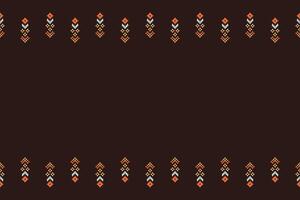 traditionell ethnisch Motive Ikat geometrisch Stoff Muster Kreuz Stich.ikat Stickerei ethnisch orientalisch Pixel braun Hintergrund. abstrakt, vektor, illustration. Textur, Schal, Dekoration, Tapete. vektor