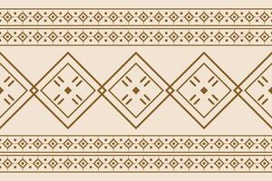 traditionell ethnisch Ikat Motiv Stoff Muster geometrisch Stil.afrikanisch Ikat Stickerei ethnisch orientalisch Muster braun Sahne Hintergrund Hintergrund. abstrakt, Vektor, Illustration. Textur, Rahmen, Dekoration. vektor