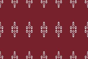 traditionell ethnisch Motive Ikat geometrisch Stoff Muster Kreuz Stich.ikat Stickerei ethnisch orientalisch Pixel rot Hintergrund. abstrakt, vektor, illustration. Textur, Weihnachten, Dekoration, Tapete. vektor