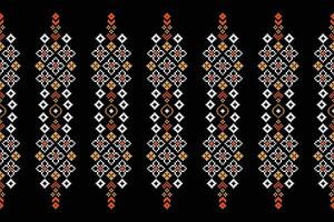 traditionell ethnisch Motive Ikat geometrisch Stoff Muster Kreuz Stich.ikat Stickerei ethnisch orientalisch Pixel schwarz Hintergrund.abstrakt, Vektor, Illustration. Textur, Schal, Dekoration, Tapete. vektor