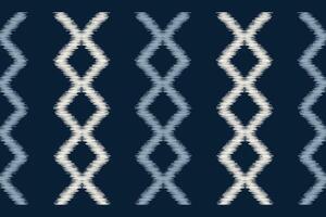 traditionell ethnisch Ikat Motiv Stoff Muster geometrisch Stil.afrikanisch Ikat Stickerei ethnisch orientalisch Muster Blau Hintergrund Hintergrund. abstrakt, Vektor, Illustration. Textur, Rahmen, Dekoration. vektor