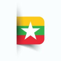 myanmar nationell flagga, myanmar nationell dag, eps10. myanmar flagga vektor ikon