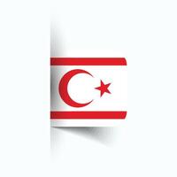 nordlig cypern nationell flagga, nordlig cypern nationell dag, eps10. nordlig cypern flagga vektor ikon